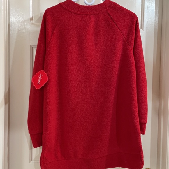 NWT Joyland Red Holiday Sherpa Tunic - Picture 4 of 4